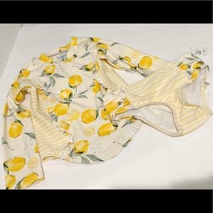 Jessica Simpson Baby Girls 2-PC Yellow Lemon Swimsuit 2T NWT